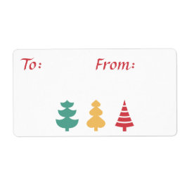 Etiquetas de Presente de Três Árvores