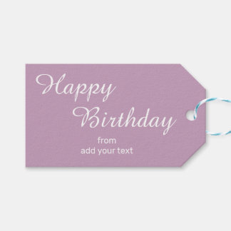 Etiquetas de Presente do Pinkish Lilac Birthday