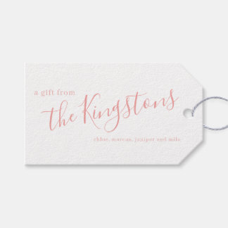 Etiquetas de Presente do Script de Nome da Família