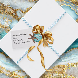Etiquetas de Presente Estrela-do-Mar de Natal Cost