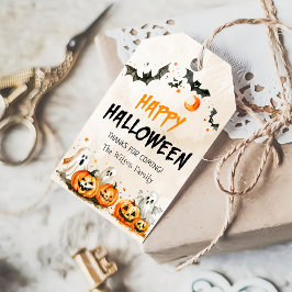 Etiquetas de Presente Fantasma Abóbora de Hallowee