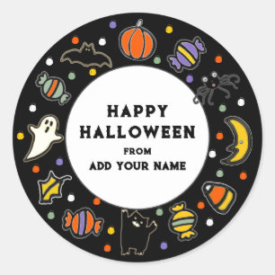 Etiquetas de Presente Feliz Halloween