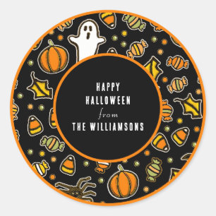 Etiquetas de Presente Feliz Halloween