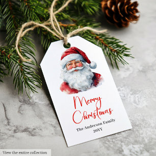 Etiquetas de Presente Fonte Simples do Papai Noel