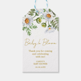 Etiquetas de presente para chá de bebê Daisy Thank