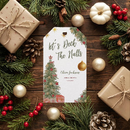 Etiquetas de presente para chá de noiva Winter Dec