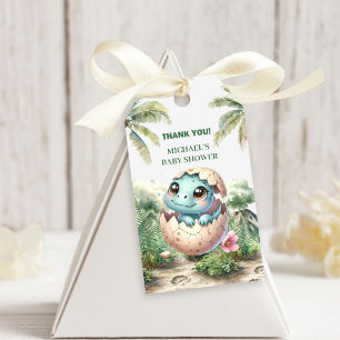Etiquetas de Presente para Chuveiro de Bebê Dino C