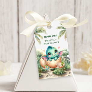 Etiquetas de Presente para Chuveiro de Bebê Dinoss