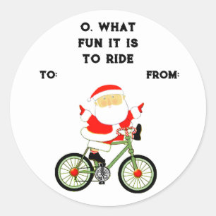 Etiquetas de Presente para Ciclista no Natal
