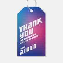 Etiquetas de presente para festa de aniversário de