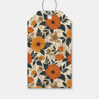Etiquetas de Presente para Geometria Floral Negrit