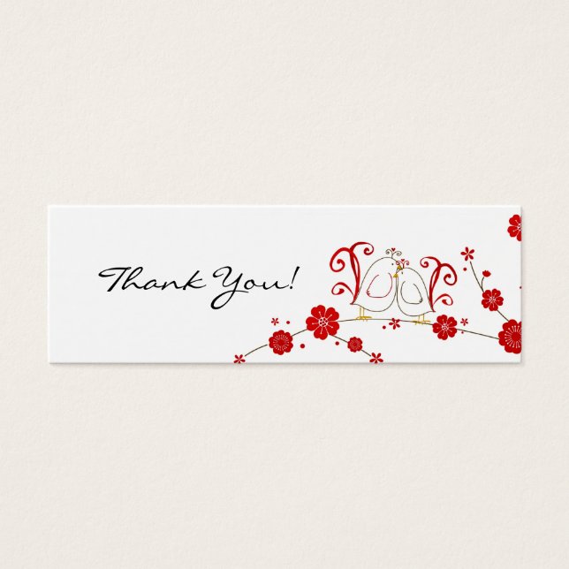 Etiquetas De Presente, Pássaros, Obrigado (Frente)