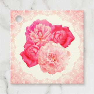 Etiquetas de Presente Peonias & Rosas para Ocasiõe