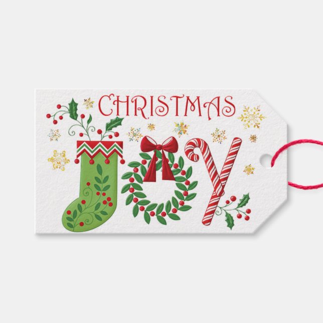 Etiquetas de Presente Personalizadas - Alegria de  (Frente (horizontal))
