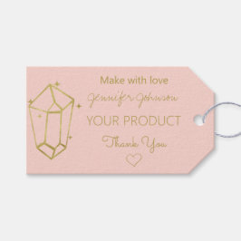 Etiquetas de Presente Personalizadas Branco Rosa c