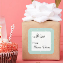 Etiquetas de presente personalizadas com nome pers
