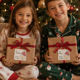 Etiquetas de Presente Personalizadas do Papai Noel