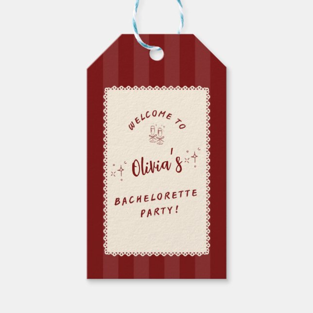 Etiquetas de Presente Personalizadas para Despedid (Frente)