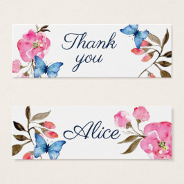 Etiquetas de Presente Personalizam Borboleta Flora