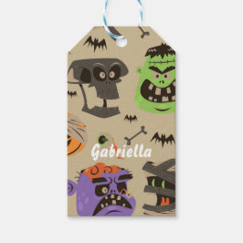 Etiquetas de presente personalizáveis com padrão v