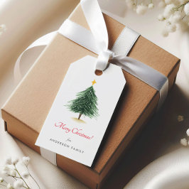 Etiquetas de Presente Simples Árvore de Natal Feri