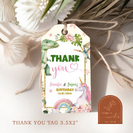 Etiquetas de presentes conjuntas de Unicórnios e d