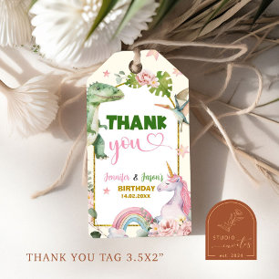 Etiquetas de presentes conjuntas de Unicórnios e d