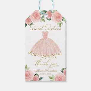 Etiquetas de presentes cor-de-rosa-rosa-rosa, cor-