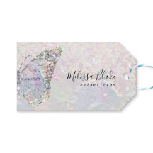 etiquetas de presentes da borboleta de nacre