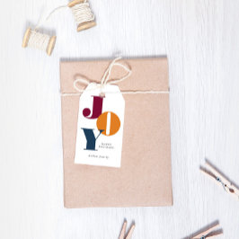 Etiquetas de presentes de alegria de Natal de Scri