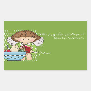 Etiquetas de presentes de anjo de Natal - d5