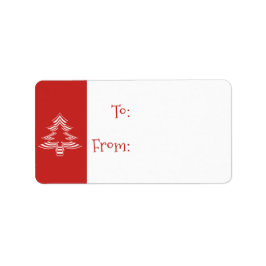 Etiquetas de presentes de árvores de Natal minimal