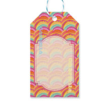 Etiquetas de presentes de cores d'água associadas