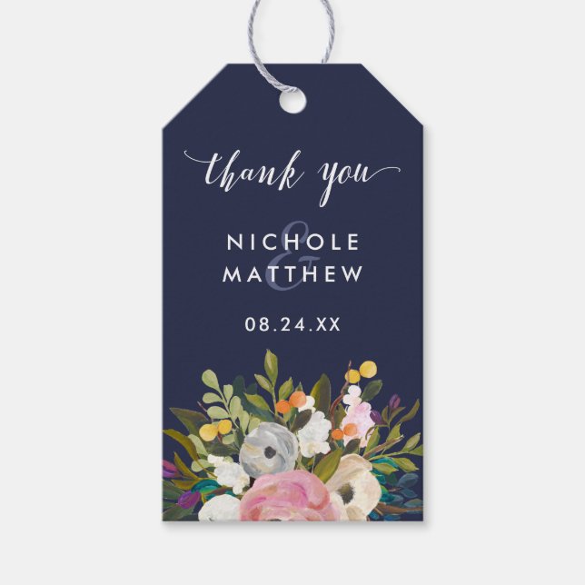 Etiquetas de presentes de cores personalizadas de  (Frente)
