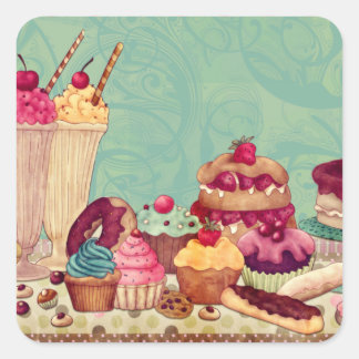 Etiquetas de presentes de Cupcake e Sorvete