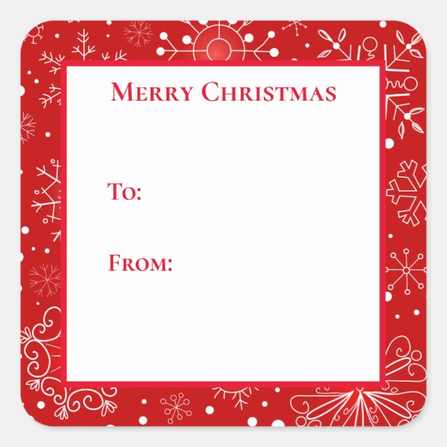 Etiquetas de presentes de férias (Frente)