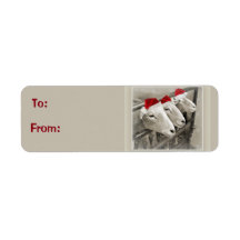 Etiquetas de presentes de férias de ovelha adoráve