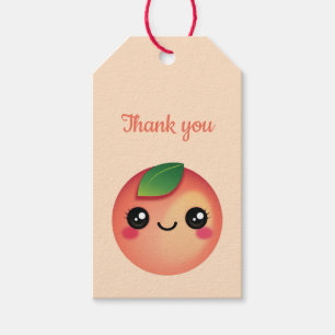 Etiquetas de presentes de Kawaii Peach