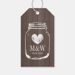 Etiquetas de presentes de Mason de Madeira para fa