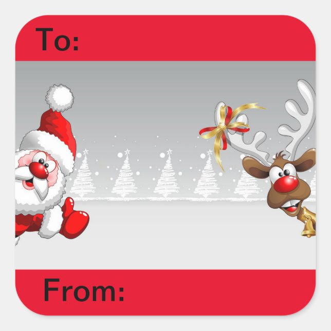 Etiquetas de presentes de Natal (Frente)