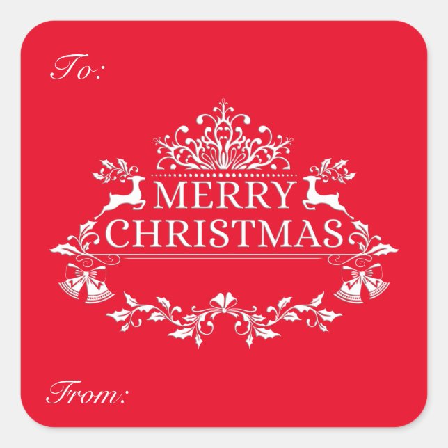 Etiquetas de presentes de Natal (Frente)