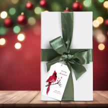 Etiquetas de presentes de Natal Cardinal