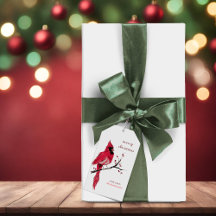 Etiquetas de presentes de Natal Cardinal