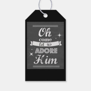 Etiquetas de presentes de Natal/Conselho de giz