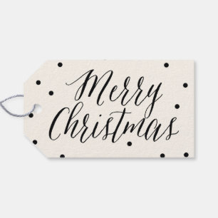 Etiquetas de presentes de Natal de pontos clássic
