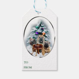 Etiquetas de presentes de Natal do Shar-Pei Chinês