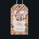 Etiquetas de presentes de Natal Elf<br><div class="desc">Etiqueta de presente de Natal - Este elfo está esperando pela grande diversão de Natal. As aquarelas brancas e a tipografia sazonal complementam a design. Personalize este belo design de elfo com seus detalhes fácil e rapidamente. Pressione o botão personalizar para reorganizar e formatar o estilo e a colocação do...</div>