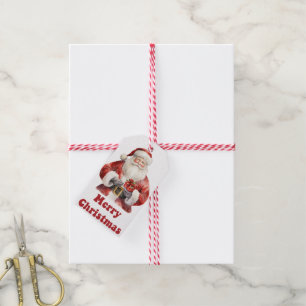Etiquetas de presentes de Natal encantadoras com P