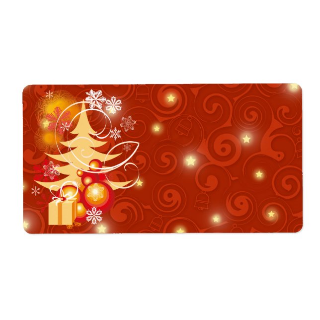 Etiquetas de presentes de Natal impressas (Frente)