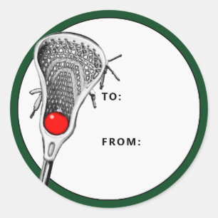 Etiquetas de presentes de Natal Lacrosse